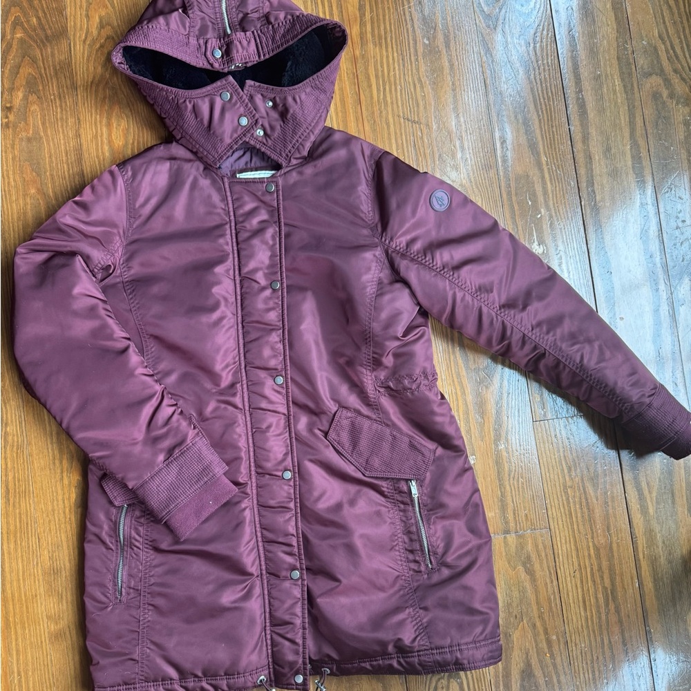 Abercrombie & Fitch Maroon Quilted Jacket